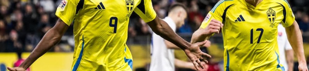 isak och gyökeres firar mål