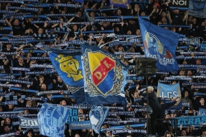 djurgårdens fans i allsvenskan firar