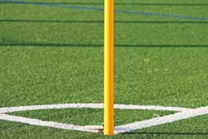 Gul hörnflagga fotboll